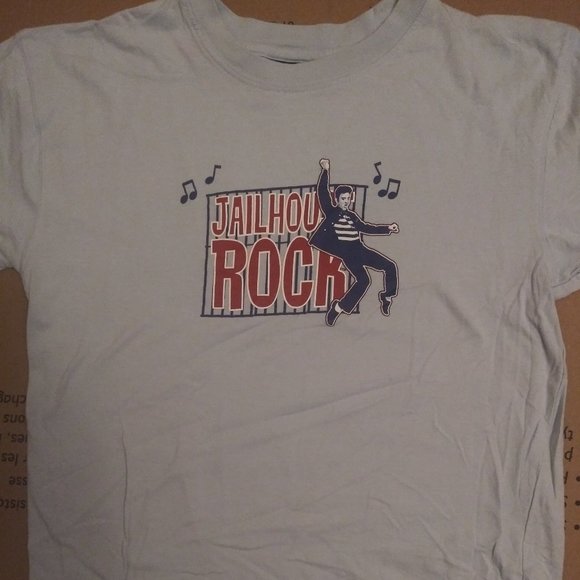 Elvis Presley Jailhouse Rock Baby Blue Vintage T-Shirt (Size Medium) NEW Rock - Picture 1 of 4